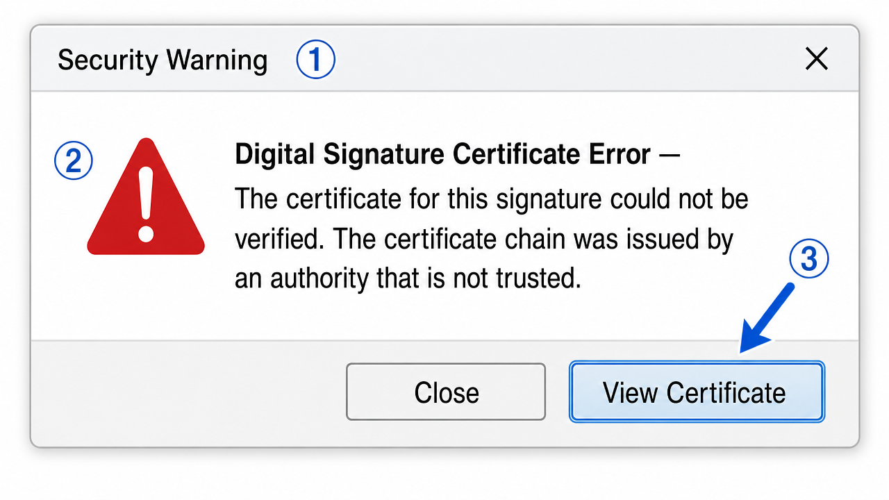Featured image for Digital Signature Certificate Error — Complete Fix Guide (India)
