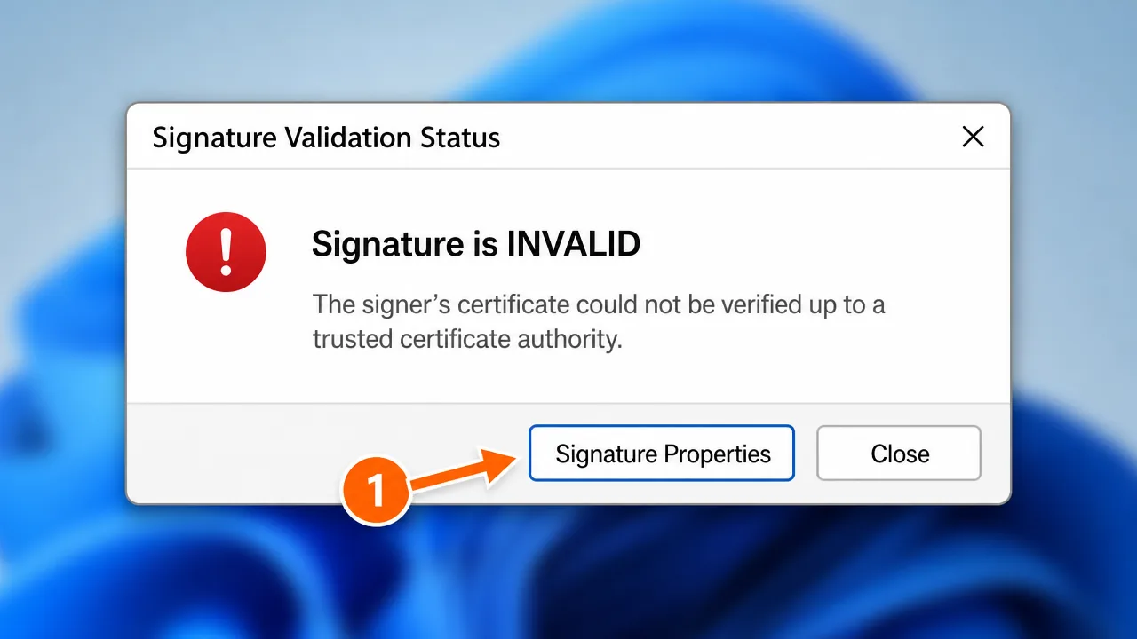 Featured image for Digital Signature Certificate Error (USA) — Complete Fix Guide